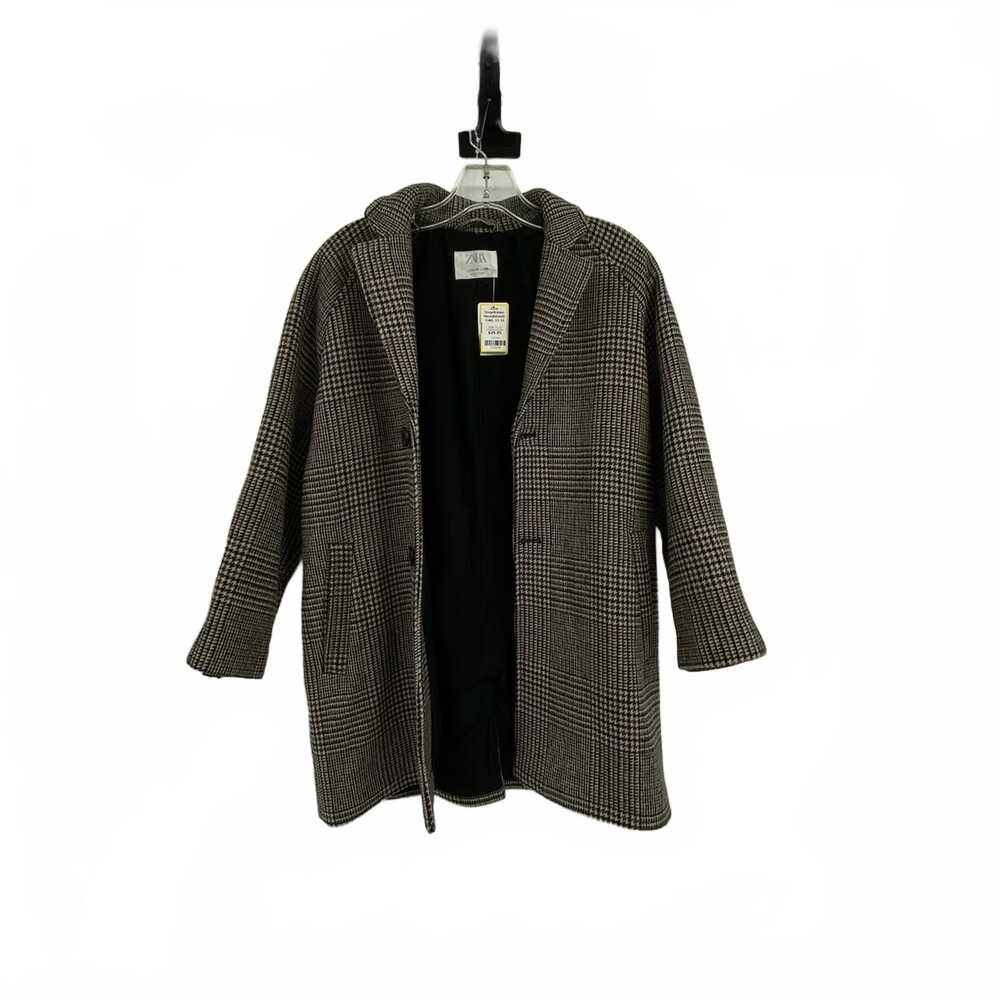 Zara Black Houndstooth Wool-Blend Jacket | Women’s Regular 12